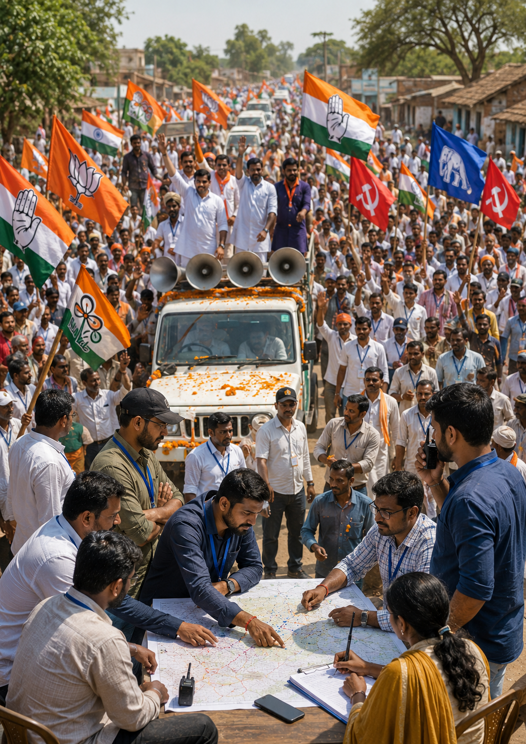 Political rally and yatra management
